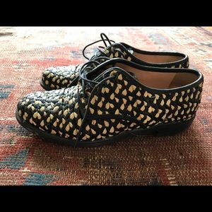 Robert Clergerie raffia Oxford brogue